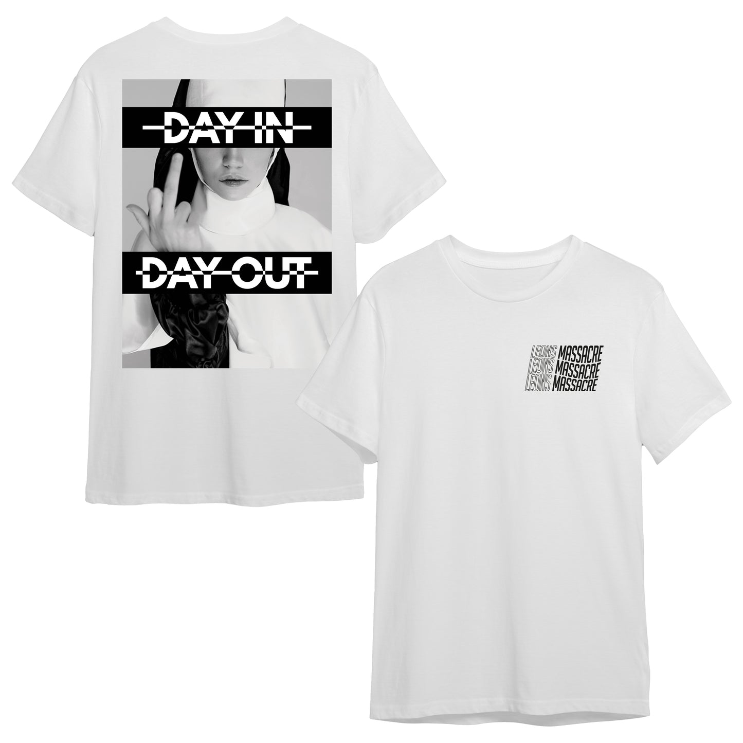 None Tee front and back